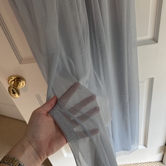 Pale Blue Monsoon Mischa Tulle Maxi Dress - Picture 9 of 13